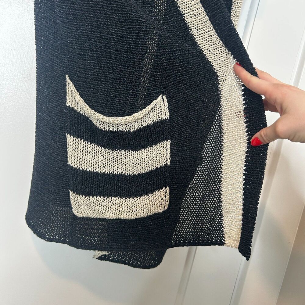Alembika Shady Cardigan Sweater Mono Short Sleeve Open Front Size Small - Picture 5 of 9